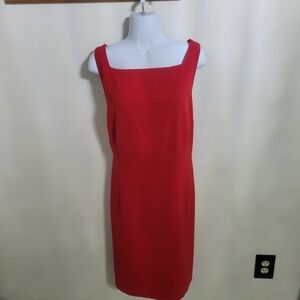 Plaza South Vintage Elegant Red Sleeveless Dress, Size 16
